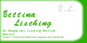 bettina lisching business card